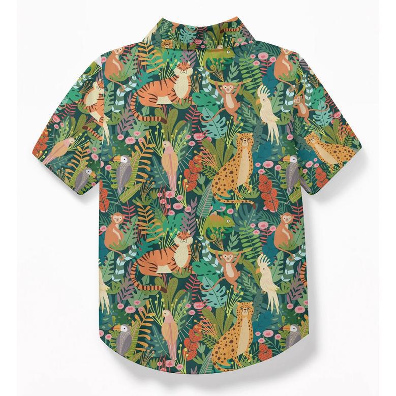 Animals Tropical Hawaii Custom Kid Short Sleeve Shirt