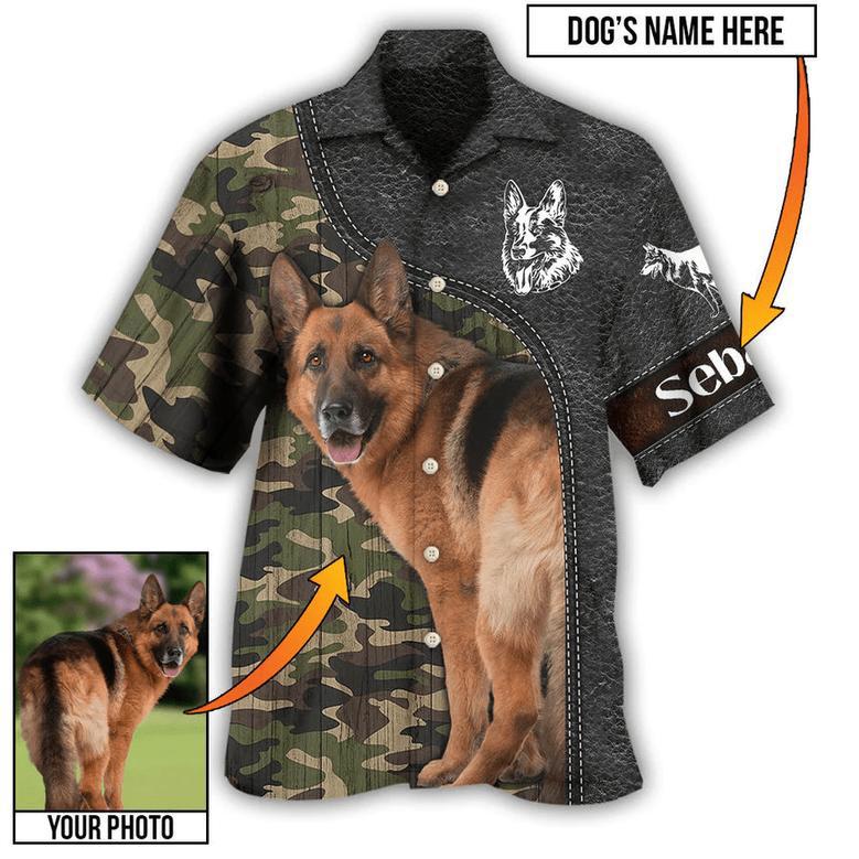 German Shepherd My Lovely Dog Custom Photo Personalized Hawaiian Shirt, Idea Gift for Dog Lover