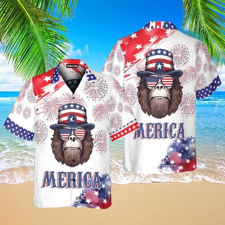 Goat Of July Hawaiian Shirt for Men, Women, Goat Independence Day Summer Shirt for Farmers