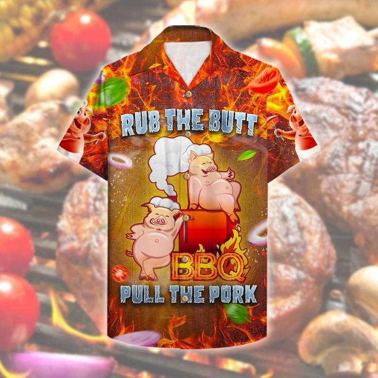 Grilling Rub The Butt Pull The Pork Hawaiian Shirt, Aloha Shirt