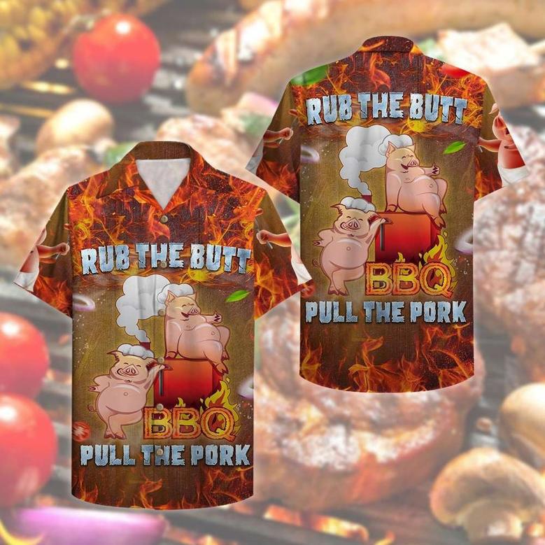 Grilling Rub The Butt Pull The Pork Hawaiian Shirt, Aloha Shirt