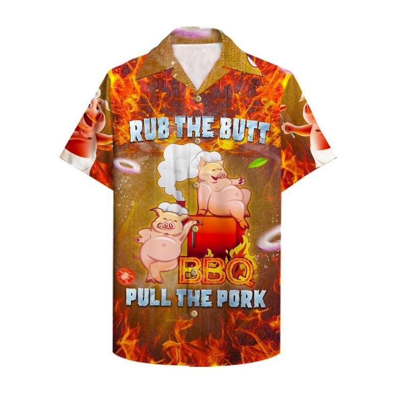 Grilling Rub The Butt Pull The Pork Hawaiian Shirt, Aloha Shirt