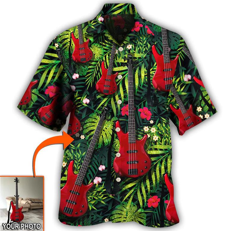 Guitar Various Style Tropical Custom Photo Hawaiian Shirt, Personalized Your Guitar Photo