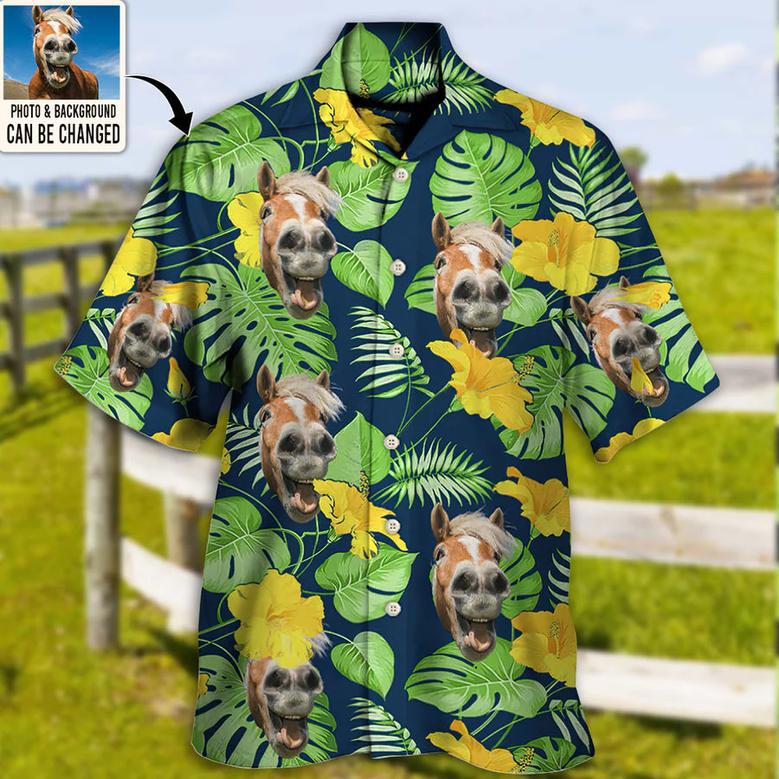 Horse You Want Tropical Custom Photo Hawaiian Shirt Personalized Hawaiian Shirt, Horse Shirt