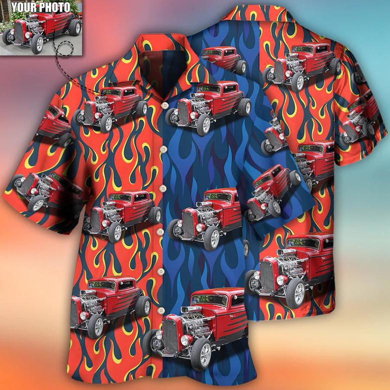 Hot Rod Various Style Custom Photo Hawaiian Shirt, Perfect Gift for Men Women, Custom Car Shirt