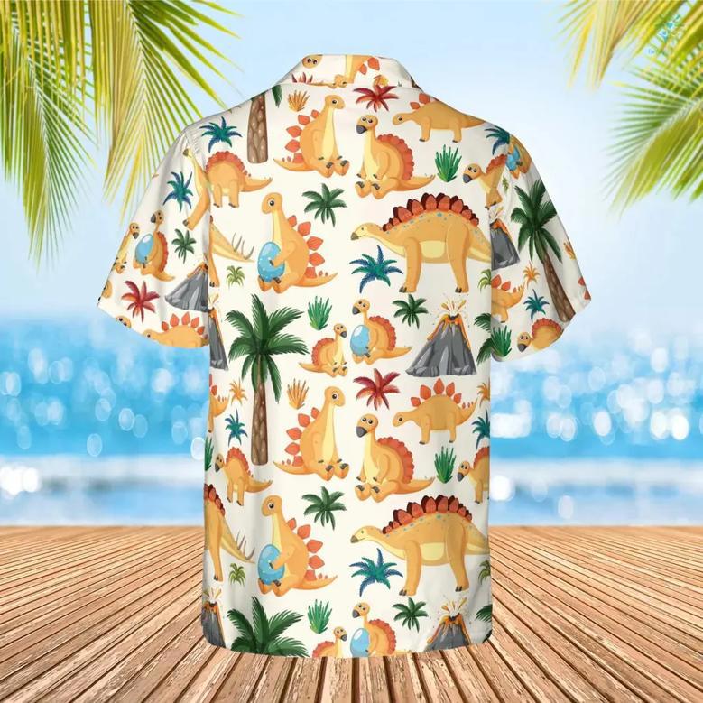 Magic Dinosaur Egg Hawaiian Funny Custom Image Cat Summer Shirt Beach Hawaiian Shirt, Gift for Men Women