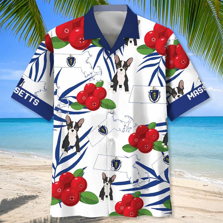 Massachusetts State Proud Hawaiian Shirt for Men, Women, Massachusetts Tropical Summer Beach Shirt