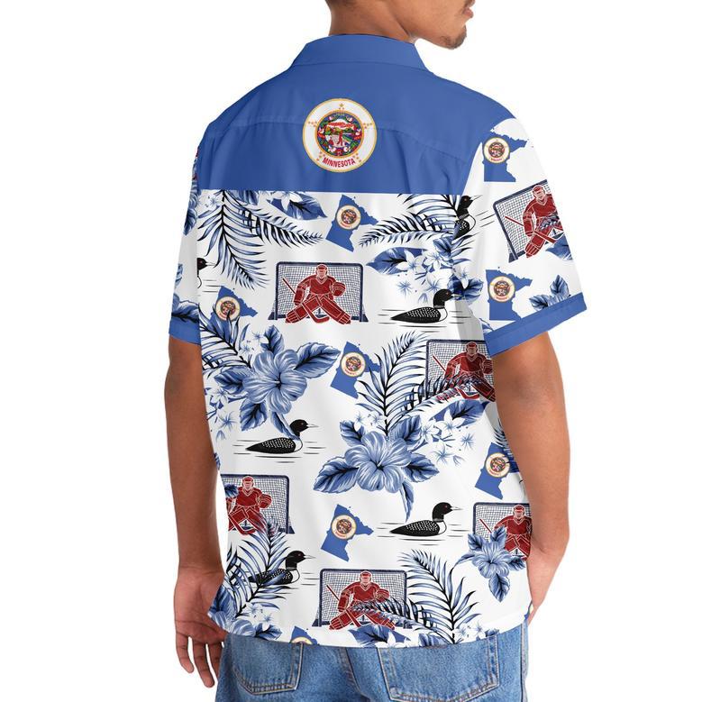 Minnesota Proud Hawaiian Shirt for Men, Women, Minnesota Flag Tropical Summer Beach Shirt