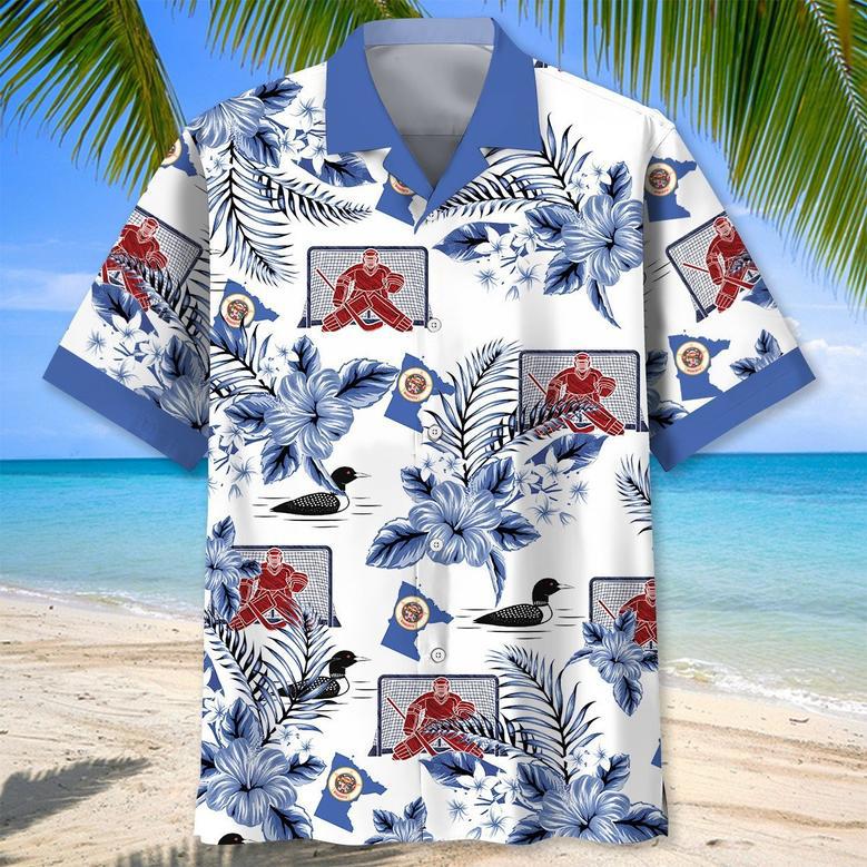 Minnesota Proud Hawaiian Shirt for Men, Women, Minnesota Flag Tropical Summer Beach Shirt