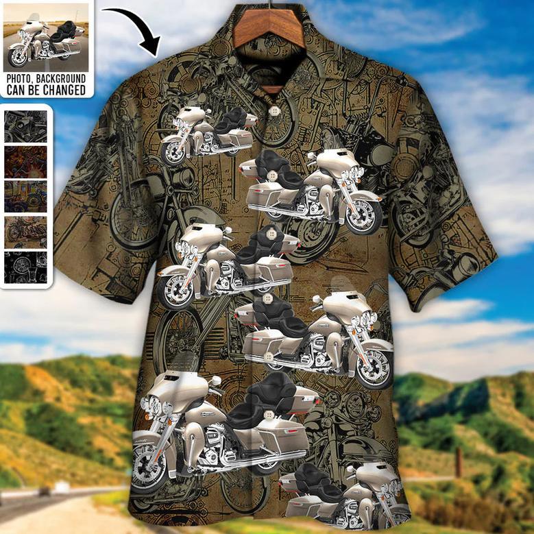 Motorcycle Biker Racing Custom Photo Hawaiian Shirt Personalized Photo Gifts, Custom Photo Gifts, Personalized Gifts Ideas