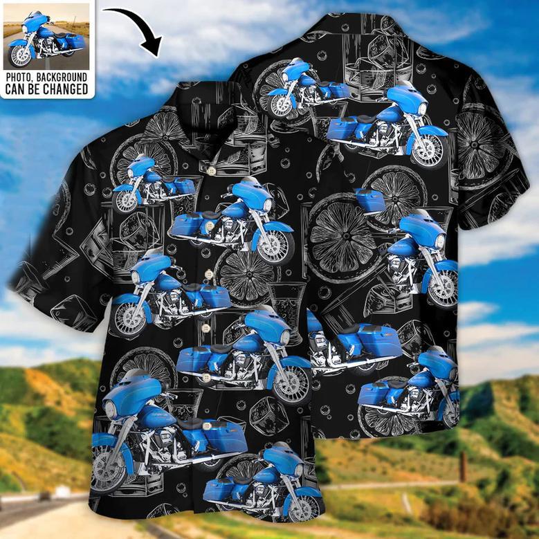 Motorcycle Biker Racing Custom Photo Hawaiian Shirt Personalized Photo Gifts, Custom Photo Gifts, Personalized Gifts Ideas