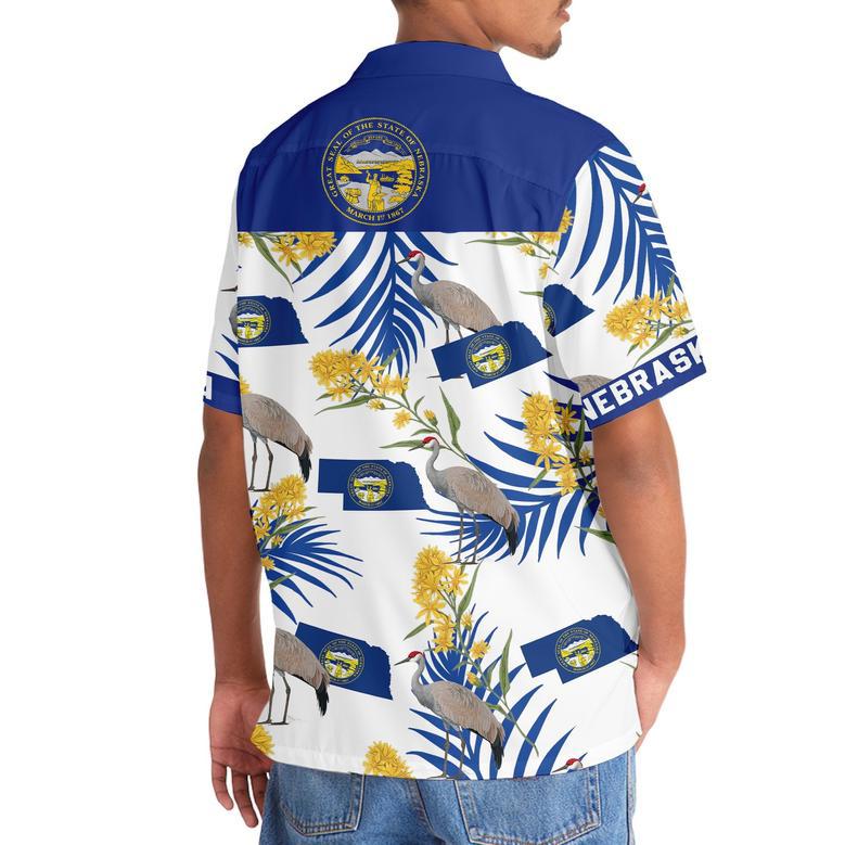 Nebraska Proud Hawaiian Shirt for Men, Women, Nebraska Tropical Hawaiian Summer Beach Shirt