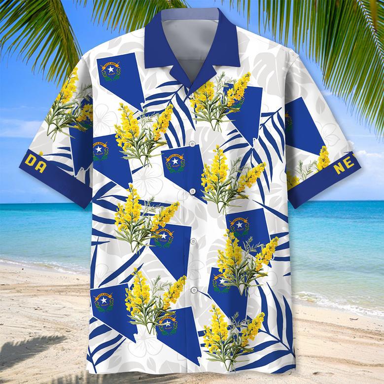 Nevada Proud Hawaiian Shirt for Men, Women, Nevada Flag Summer Beach Shirt