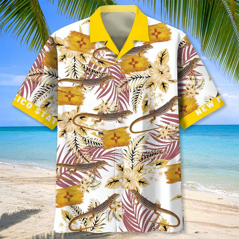 New Mexico Dancing Chilli Hawaiian Shirt for Men, Women, Funny New Mexico Summer Shirt