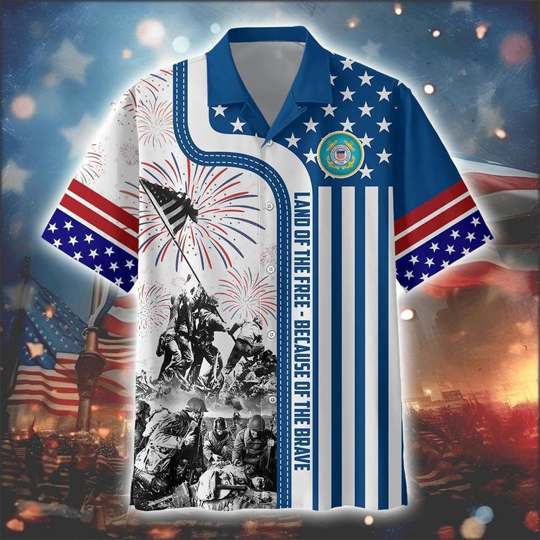 Of July Premium Proudly Served US Veteran Hawaiian Shirt Gift For Husband, Dad, Grandpa