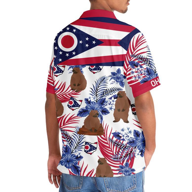 Ohio State Proud Hawaiian Shirt for Men, Women, Ohio State Flag Hawaiian Summer Beach Shirt