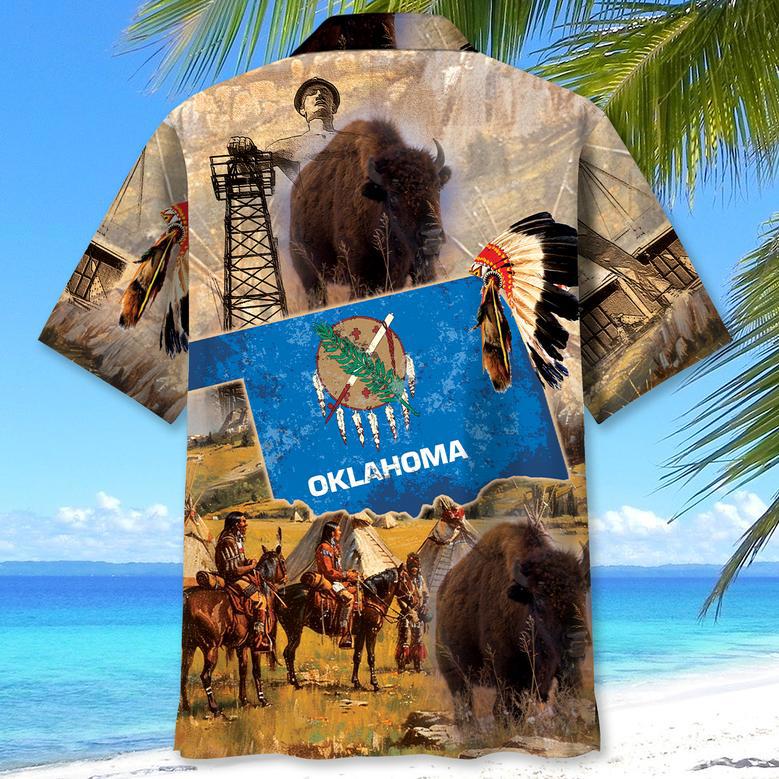 Oklahoma Proud Hawaiian Shirt for Men, Women, Oklahoma Tropical Hawaiian Summer Beach Shirt