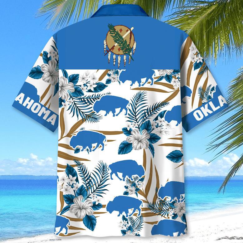 Oklahoma Proud Hawaiian Shirt for Men, Women, Oklahoma Tropical Hawaiian Summer Beach Shirt