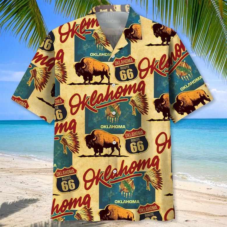 Oklahoma State Proud Hawaiian Shirt for Men, Women, Oklahoma Tropical Hawaiian Summer Beach Shirt