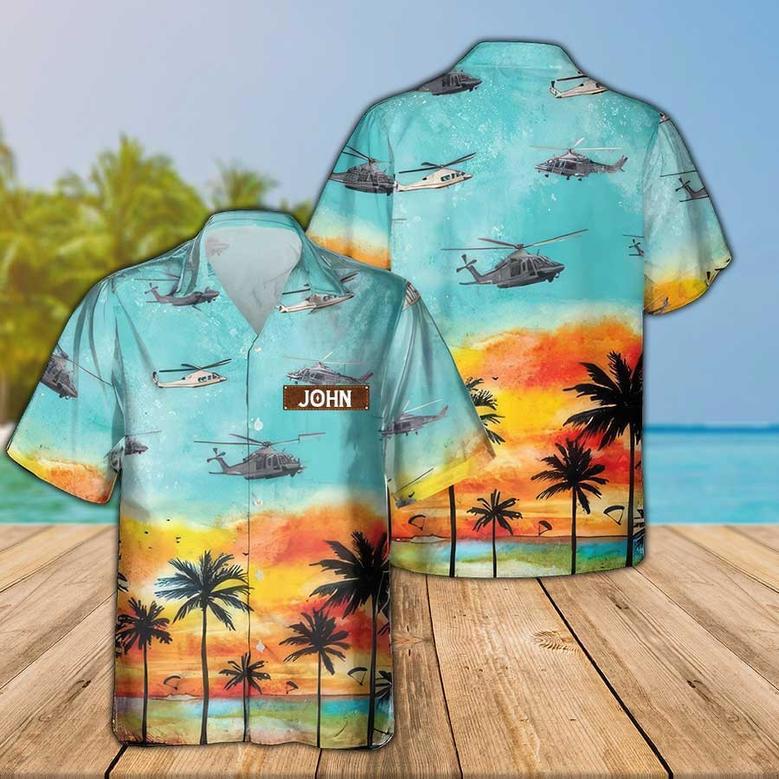 Personalized Agustawestland Hawaiian Shirt for Men Dad Veteran, Patriot Day