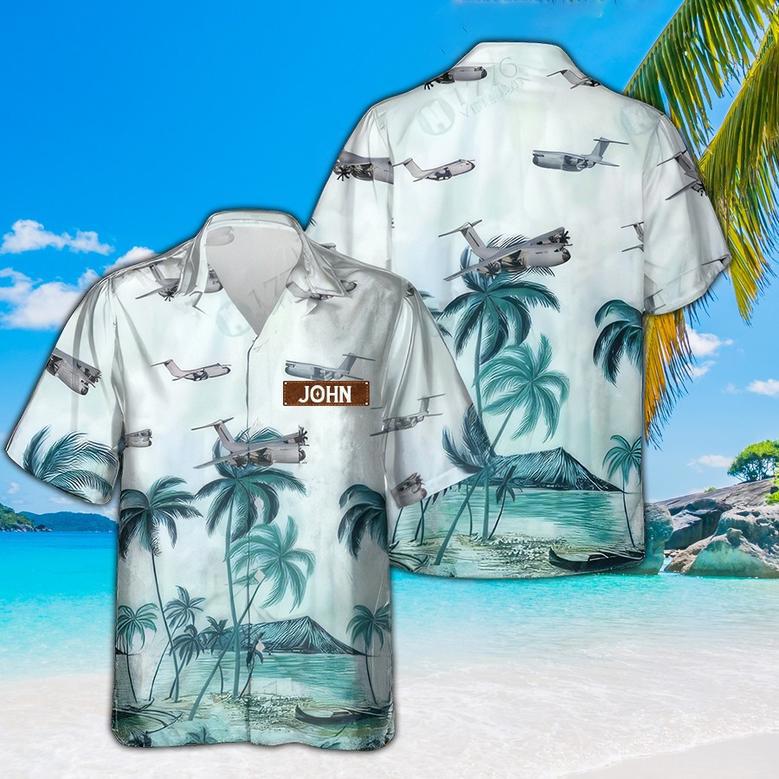 Personalized Airbus Hawaiian Shirt for Men Dad Veteran, Patriot Day