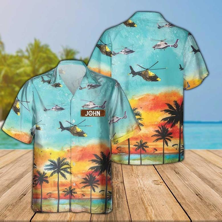 Personalized Airbus Hawaiian Shirt for Men Dad Veteran, Patriot Day