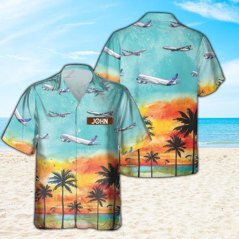 Personalized Airbus Hawaiian Shirt for Men Dad Veteran, Patriot Day