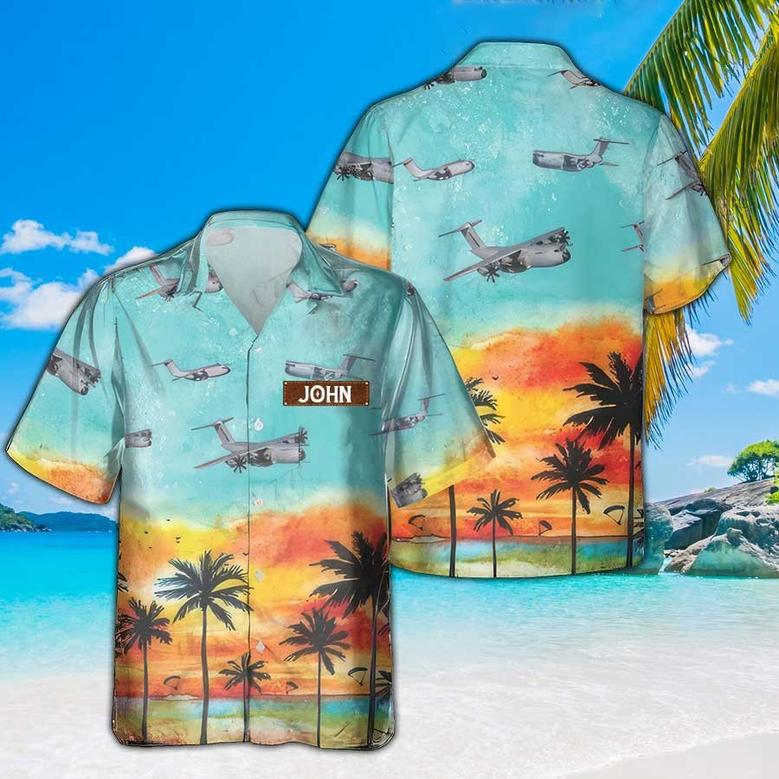 Personalized Airbus Hawaiian Shirt for Men Dad Veteran, Patriot Day