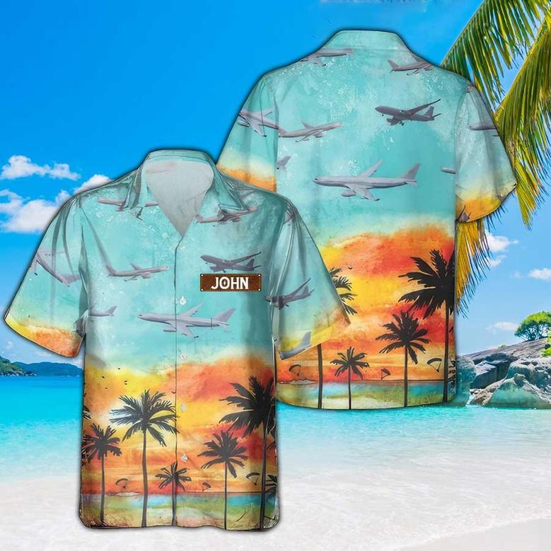 Personalized Airbus Hawaiian Shirt for Men Dad Veteran, Patriot Day