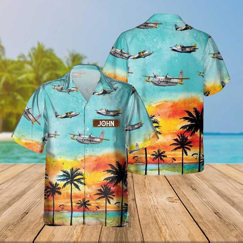 Personalized Albatross Hawaiian Shirt for Men Dad Veteran, Patriot Day, Gift for Husband