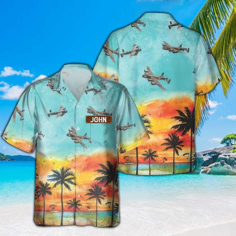 Personalized Avro Lancaster Hawaiian Shirt for Men Dad Veteran, Patriot Day