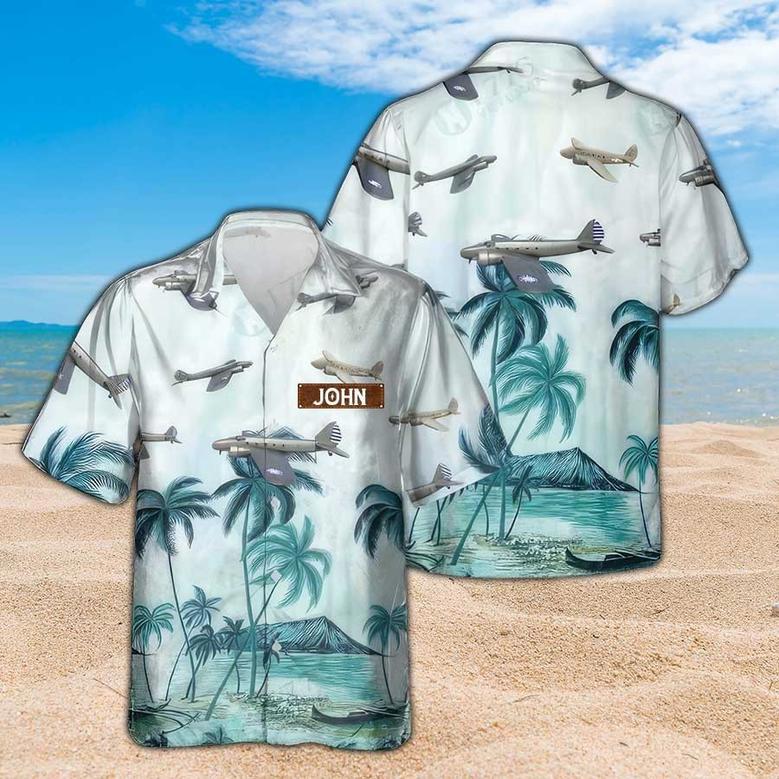 Personalized Boeing 247 Hawaiian Shirt for Men Dad Veteran, Patriot Day Gift for Husband