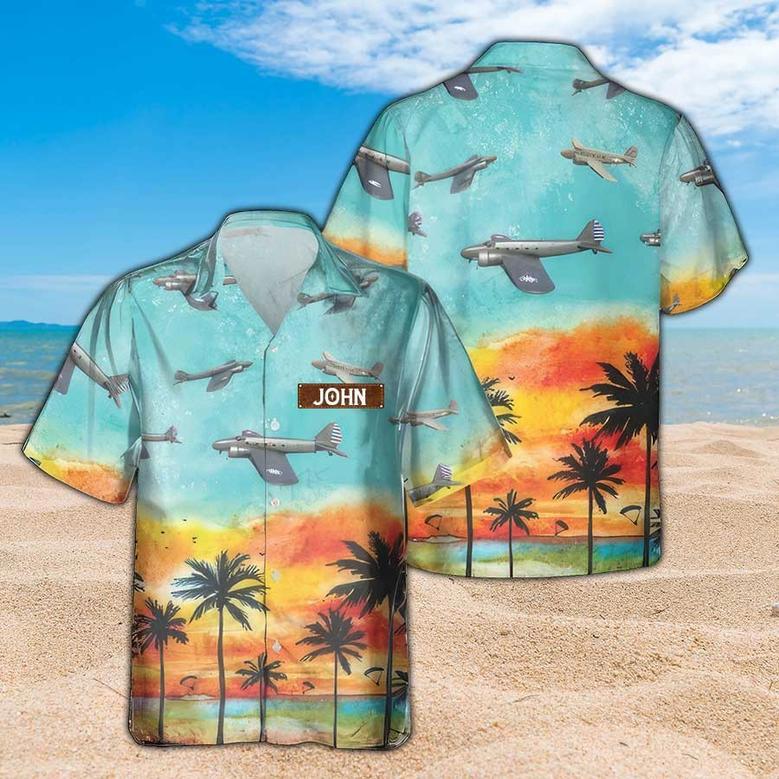 Personalized Boeing 247 Hawaiian Shirt for Men Dad Veteran, Patriot Day Gift for Husband