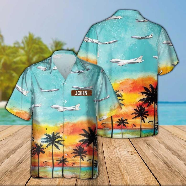 Personalized Boeing Hawaiian Shirt for Men Dad Veteran, Patriot Day Gift for Husband