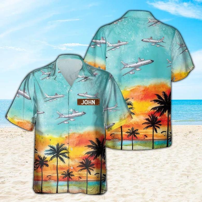 Personalized Boeing Hawaiian Shirt for Men Dad Veteran, Patriot Day Gift for Husband