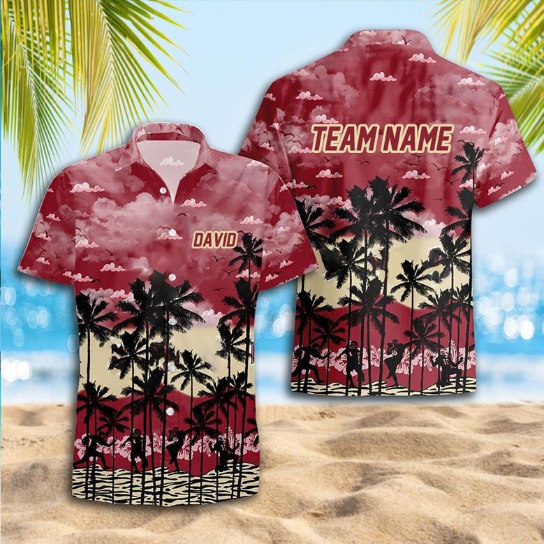 Personalized Boston Eagles Football Team Hawaiian Shirt, Tropical Summer Vibes Football Team Gift for Fans