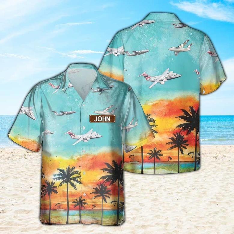 Personalized British Aerospace 146 Bae Hawaiian Shirt for Men Dad Veteran, Patriot Day