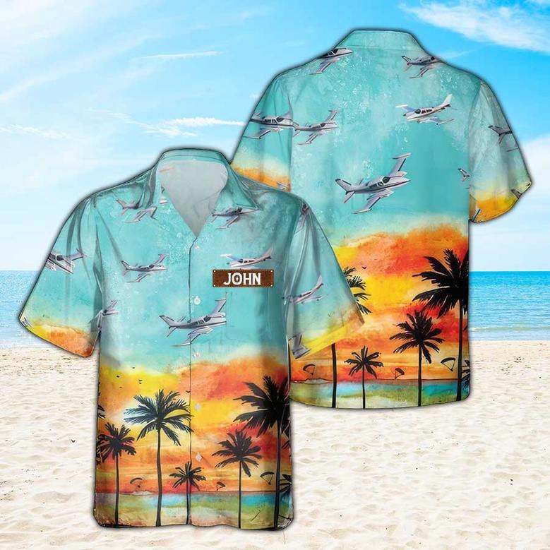 Personalized Cessna 310 Hawaiian Shirt for Men Dad Veteran, Patriot Day