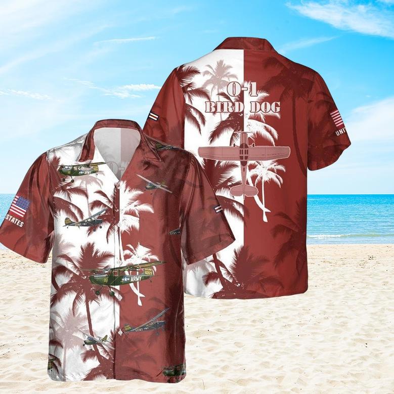 Personalized Cessna Bird Dog Hawaiian Shirt for Men Dad Veteran, Patriot Day, Gift for Husband