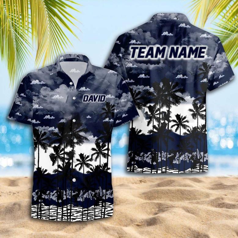 Personalized Connecticut Huski-es Football Team Hawaiian Shirt, Summer Football Team Gift for Fans & Players