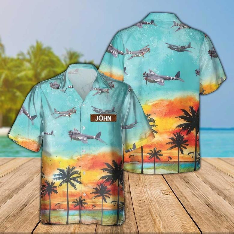 Personalized De Havilland Mosquito Hawaiian Shirt for Men Dad Veteran, Patriot Day, Gift for Husband