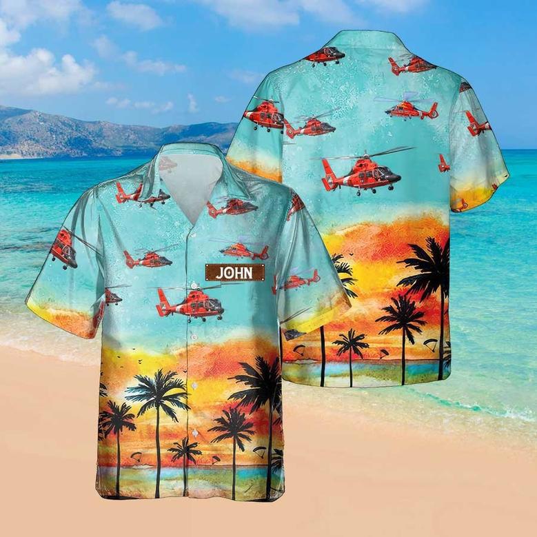 Personalized Dolphin Hawaiian Shirt for Men Dad Veteran, Patriot Day, Gift for Husband