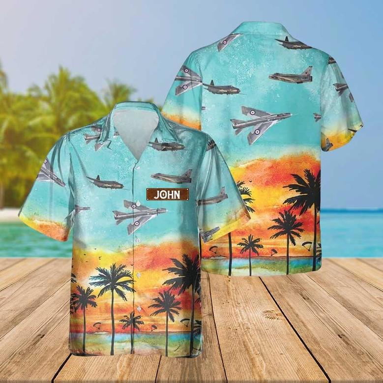 Personalized Englisch Electric Lightning Hawaiian Shirt for Men Dad Veteran, Patriot Day, Gift for Husband