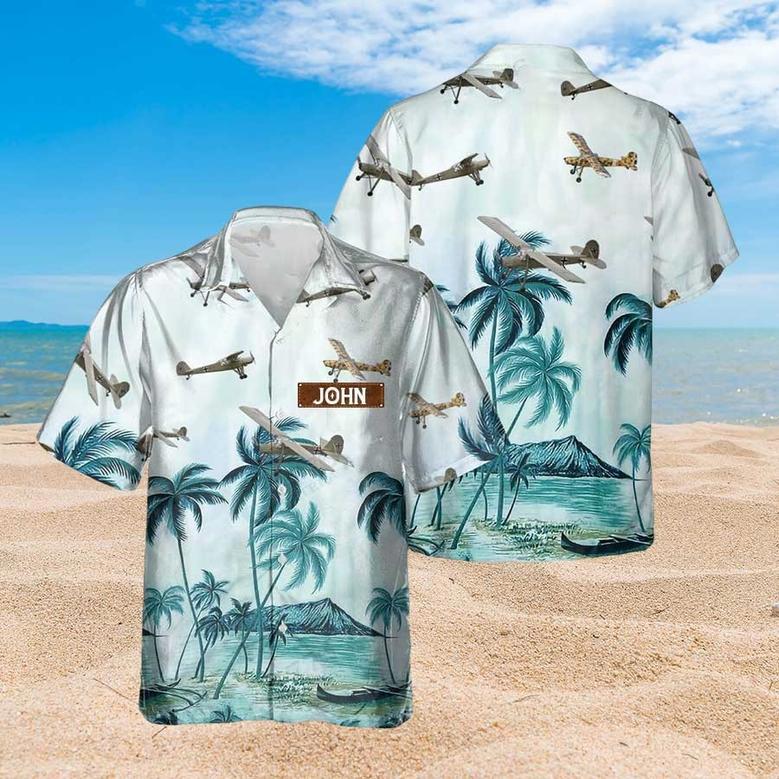 Personalized Fieseler FI 156 Storch Hawaiian Shirt for Men Dad Veteran, Patriot Day, Gift for Husband