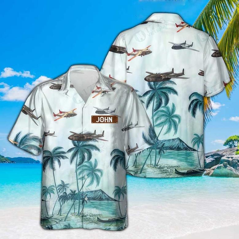 Personalized Flying Boxcar Hawaiian Shirt for Men Dad Veteran, Patriot Day