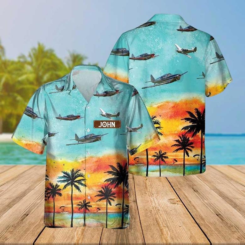 Personalized Globe Swift Hawaiian Shirt for Men Dad Veteran, Patriot Day, Gift for Husband