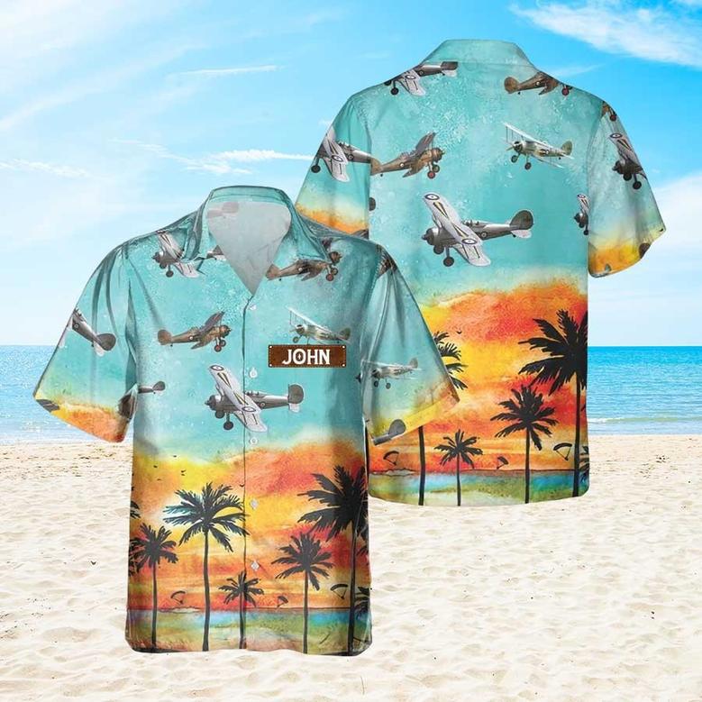 Personalized Gloster Gladiator Hawaiian Shirt for Men Dad Veteran, Patriot Day, Gift for Husband