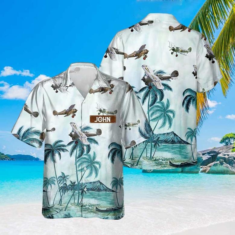 Personalized Gloster Gladiator Hawaiian Shirt for Men Dad Veteran, Patriot Day, Gift for Husband