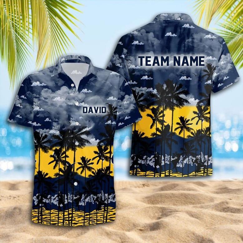 Personalized Gold Bears Football Team Hawaiian Shirt, California Football Team Gift for Players & Fans