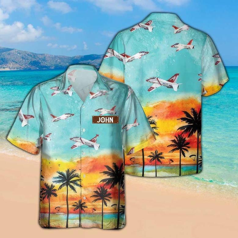 Personalized Goshawk Hawaiian Shirt for Men Dad Veteran, Patriot Day, Gift for Husband